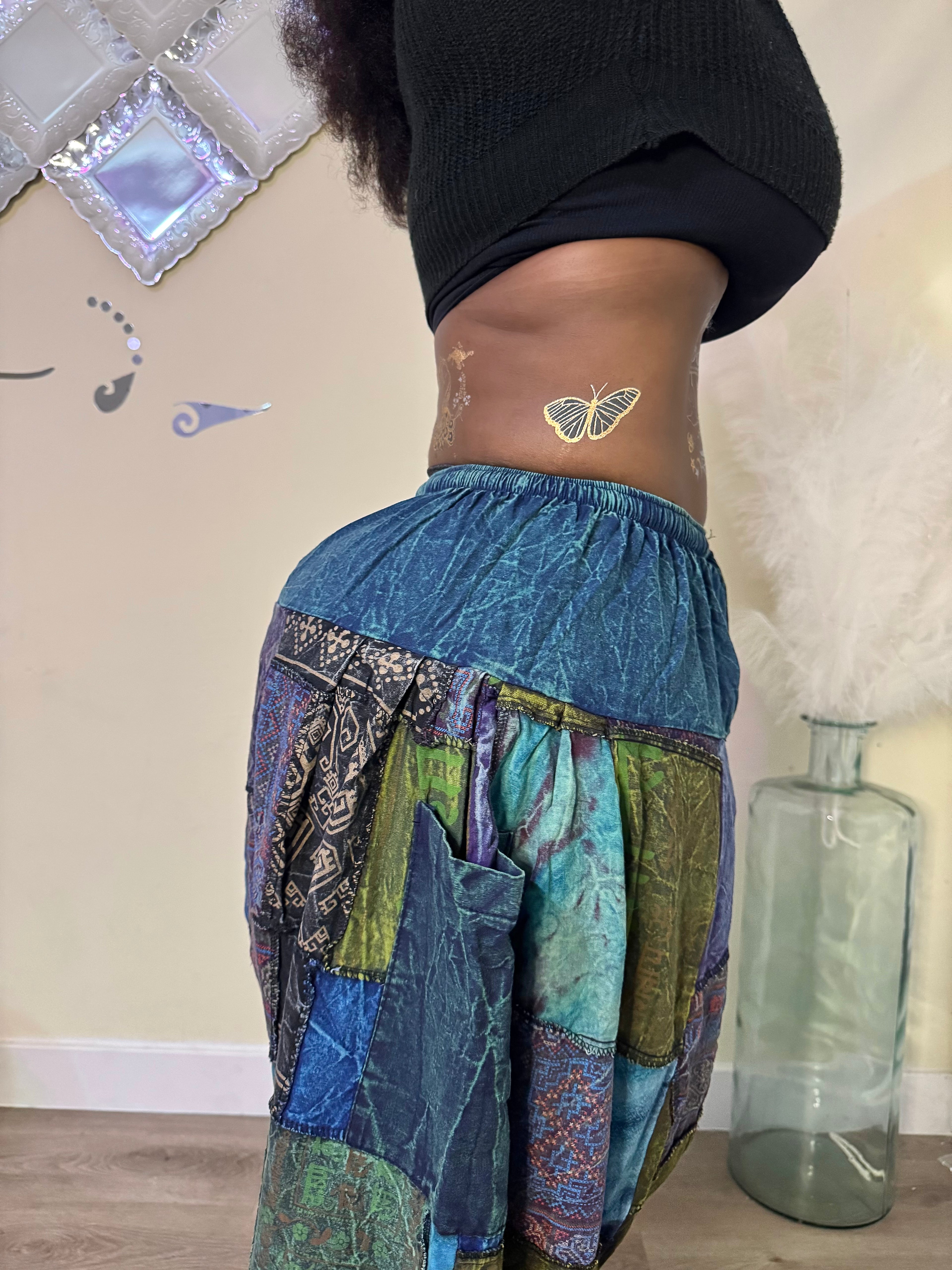 Boho Patchwork Harem Unisex Pants