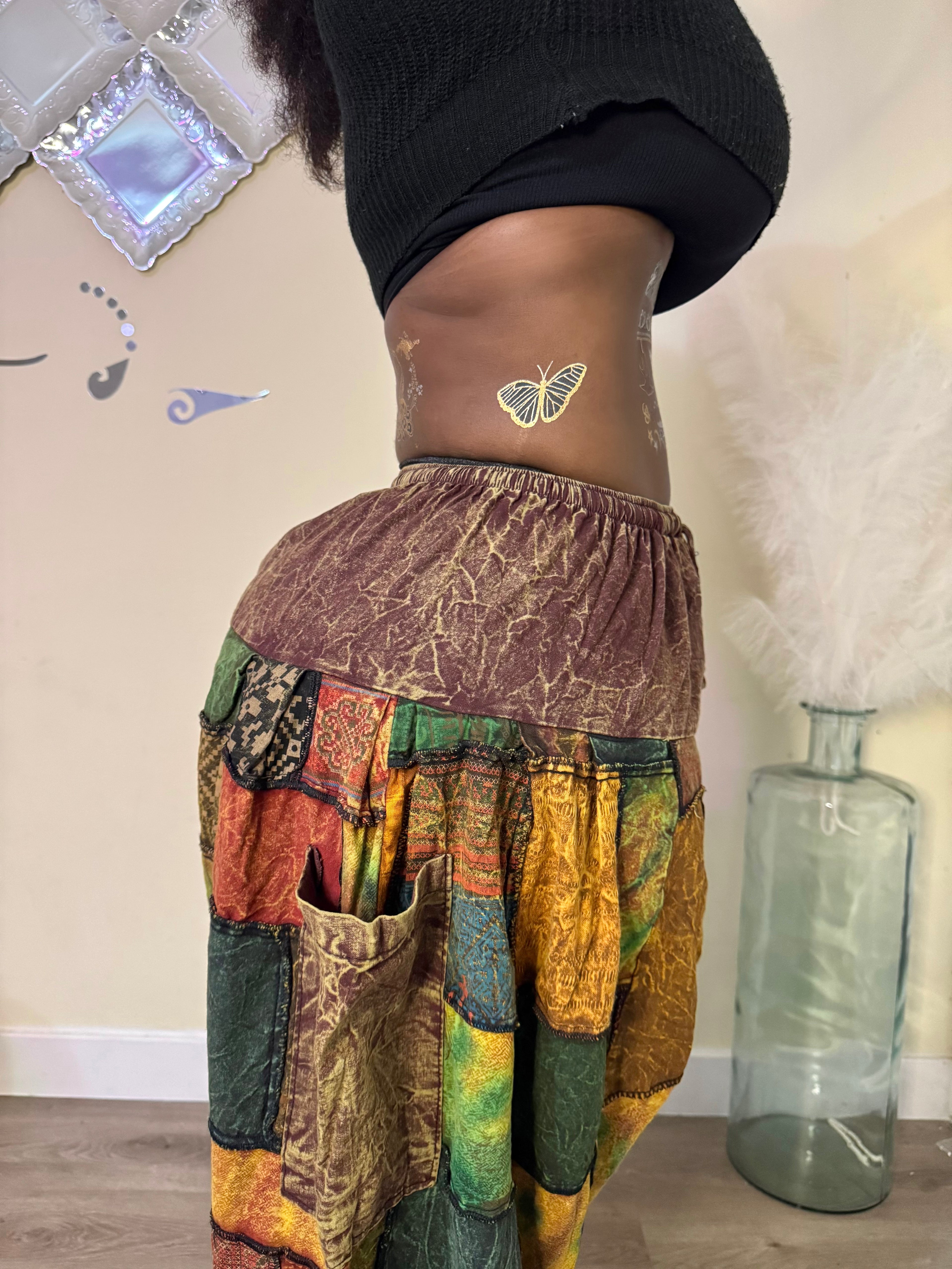Boho Patchwork Harem Unisex Pants