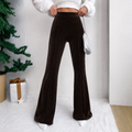 High Waist Lamp Wick Corduroy Bell-bottom Pants