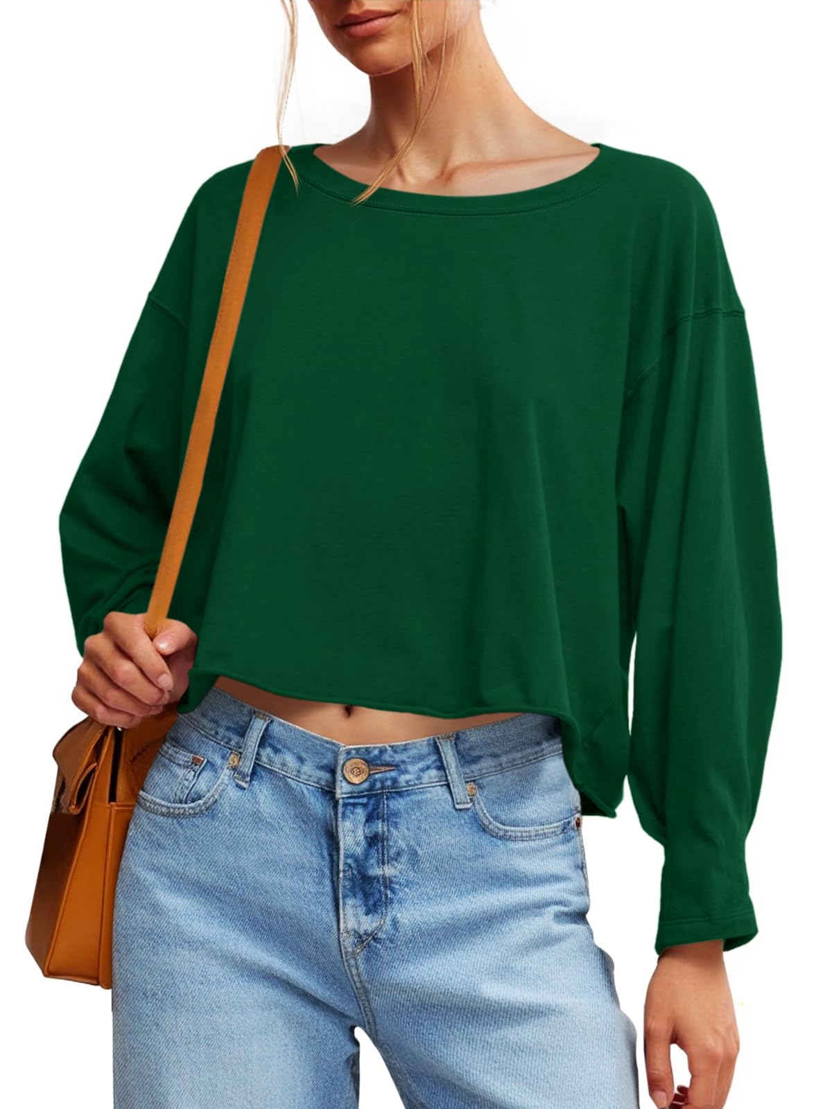 Summer Shirt 2026 Women's Solid T-Shirt for Women Loose Oversized Cropped Top