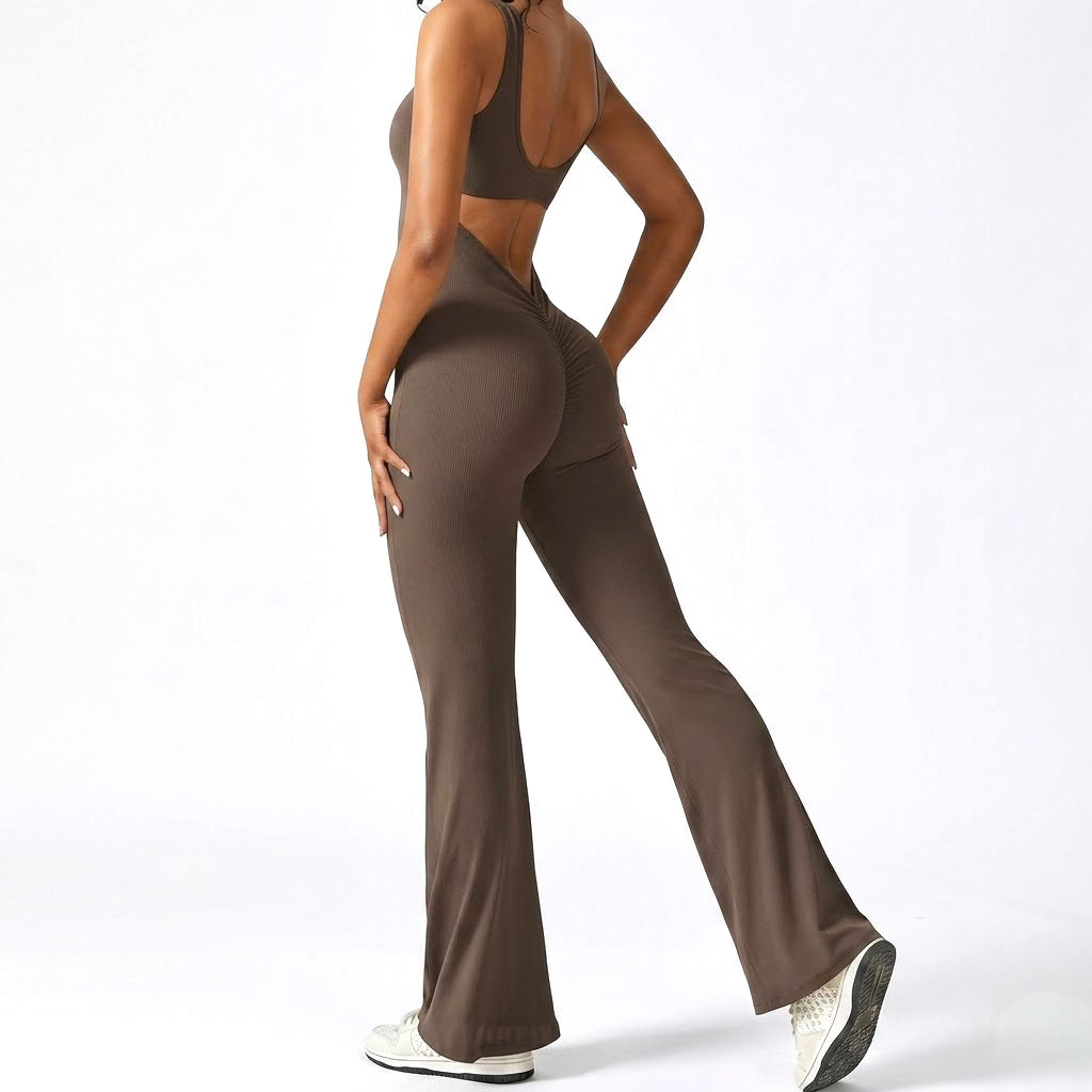 Sleeveless Flare Jumpsuit