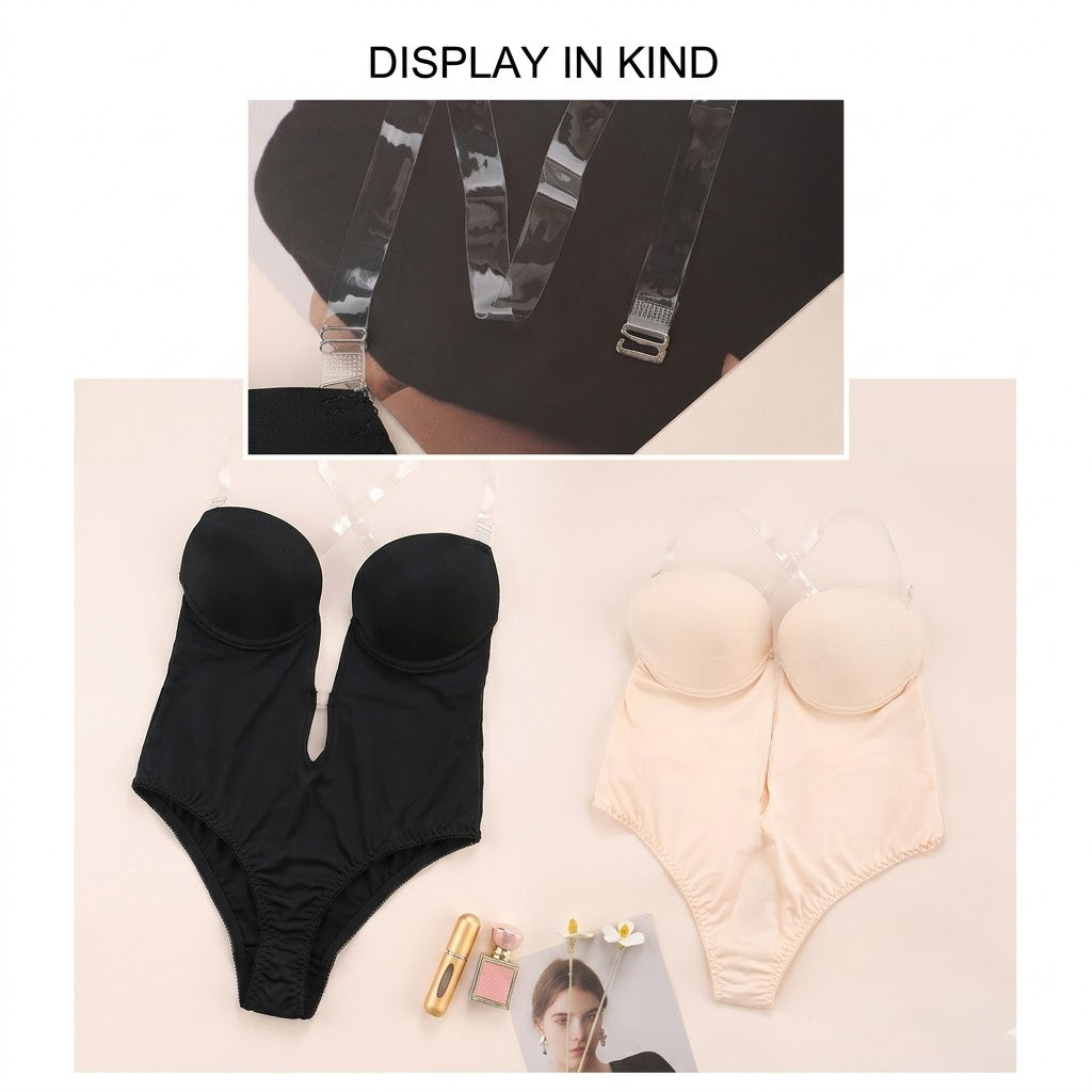 Seamless Deep V Bodysuit Shapewear (Backless)